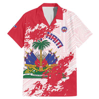 Custom Haiti Football Family Matching Mermaid Dress and Hawaiian Shirt Les Grenadiers Red Grunge Polynesian Tattoo - Wonder Print Shop