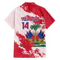 Custom Haiti Football Family Matching Tank Maxi Dress and Hawaiian Shirt Les Grenadiers Red Grunge Polynesian Tattoo - Wonder Print Shop