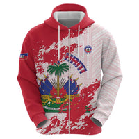 Custom Haiti Football Hoodie Les Grenadiers Red Grunge Polynesian Tattoo - Wonder Print Shop