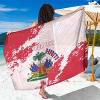 Custom Haiti Football Sarong Les Grenadiers Red Grunge Polynesian Tattoo - Wonder Print Shop