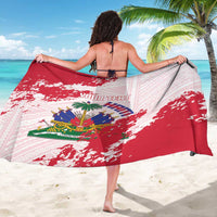 Custom Haiti Football Sarong Les Grenadiers Red Grunge Polynesian Tattoo - Wonder Print Shop
