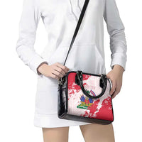 Custom Haiti Football Shoulder Handbag Les Grenadiers Red Grunge Polynesian Tattoo - Wonder Print Shop