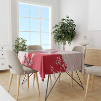 Custom Haiti Football Tablecloth Les Grenadiers Red Grunge Polynesian Tattoo - Wonder Print Shop