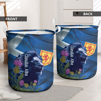 Cianalas Alba Scotland Laundry Basket Scottish Lion and Thistle Blue Version