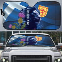 Cianalas Alba Scotland Auto Sun Shade Scottish Lion and Thistle Blue Version