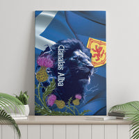 Cianalas Alba Scotland Canvas Wall Art Scottish Lion and Thistle Blue Version