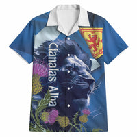 Cianalas Alba Scotland Hawaiian Shirt Scottish Lion and Thistle Blue Version