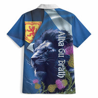 Cianalas Alba Scotland Hawaiian Shirt Scottish Lion and Thistle Blue Version