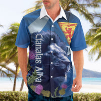 Cianalas Alba Scotland Hawaiian Shirt Scottish Lion and Thistle Blue Version