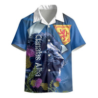 Cianalas Alba Scotland Kid Hawaiian Shirt Scottish Lion and Thistle Blue Version