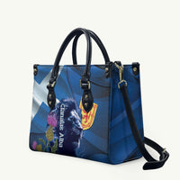 Cianalas Alba Scotland Leather Bag Scottish Lion and Thistle Blue Version