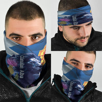Cianalas Alba Scotland Neck Gaiter Scottish Lion and Thistle Blue Version
