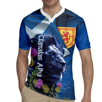 Cianalas Alba Scotland Rugby Jersey Scottish Lion and Thistle Blue Version
