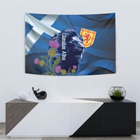 Cianalas Alba Scotland Tapestry Scottish Lion and Thistle Blue Version