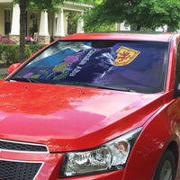 Cianalas Alba Scotland Auto Sun Shade Scottish Lion and Thistle Purple Version