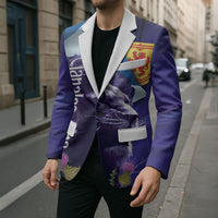 Cianalas Alba Scotland Blazer Scottish Lion and Thistle Purple Version