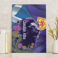 Cianalas Alba Scotland Canvas Wall Art Scottish Lion and Thistle Purple Version
