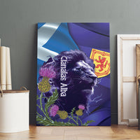 Cianalas Alba Scotland Canvas Wall Art Scottish Lion and Thistle Purple Version