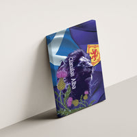 Cianalas Alba Scotland Canvas Wall Art Scottish Lion and Thistle Purple Version
