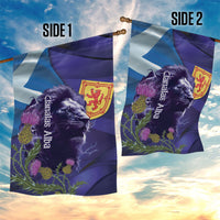 Cianalas Alba Scotland Garden Flag Scottish Lion and Thistle Purple Version