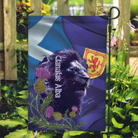 Cianalas Alba Scotland Garden Flag Scottish Lion and Thistle Purple Version