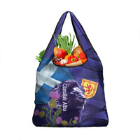 Cianalas Alba Scotland Grocery Bag Scottish Lion and Thistle Purple Version