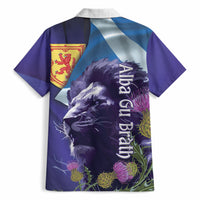 Cianalas Alba Scotland Hawaiian Shirt Scottish Lion and Thistle Purple Version