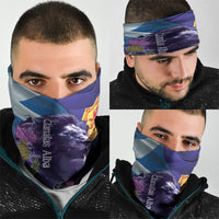 Cianalas Alba Scotland Neck Gaiter Scottish Lion and Thistle Purple Version