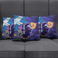 Cianalas Alba Scotland Pillow Cover Scottish Lion and Thistle Purple Version