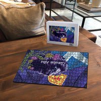 Cianalas Alba Scotland Puzzle Scottish Lion and Thistle Purple Version