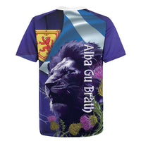 Cianalas Alba Scotland Rugby Jersey Scottish Lion and Thistle Purple Version