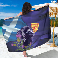 Cianalas Alba Scotland Sarong Scottish Lion and Thistle Purple Version