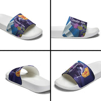 Cianalas Alba Scotland Slide Sandals Scottish Lion and Thistle Purple Version