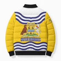Cianalas Alba Outer Hebrides Bomber Puffer Jacket Scotland Western Isles Flag Color