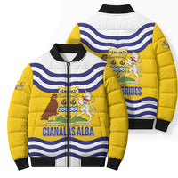 Cianalas Alba Outer Hebrides Bomber Puffer Jacket Scotland Western Isles Flag Color