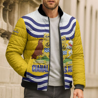 Cianalas Alba Outer Hebrides Bomber Puffer Jacket Scotland Western Isles Flag Color