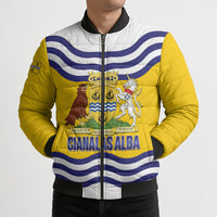 Cianalas Alba Outer Hebrides Bomber Puffer Jacket Scotland Western Isles Flag Color