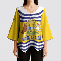 Cianalas Alba Outer Hebrides Kimono Sleeve Blouse Scotland Western Isles Flag Color