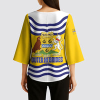 Cianalas Alba Outer Hebrides Kimono Sleeve Blouse Scotland Western Isles Flag Color