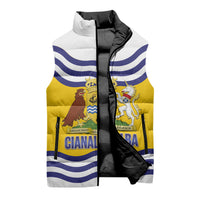 Cianalas Alba Outer Hebrides Sleeveless Puffer Jacket Scotland Western Isles Flag Color