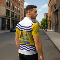 Cianalas Alba Outer Hebrides Zipper Polo Shirt Scotland Western Isles Flag Color