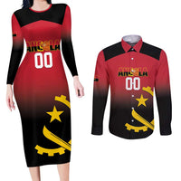 Angola Basketball Custom Couples Matching Long Sleeve Bodycon Dress and Long Sleeve Button Shirt Go Champions Angolan - Wonder Print Shop
