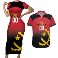 Angola Basketball Custom Couples Matching Short Sleeve Bodycon Dress and Hawaiian Shirt Go Champions Angolan - Wonder Print Shop