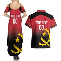 Angola Basketball Custom Couples Matching Summer Maxi Dress and Hawaiian Shirt Go Champions Angolan - Wonder Print Shop