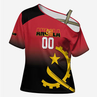 Angola Basketball Custom Cross Shoulder Shirt Go Champions Angolan - Wonder Print Shop