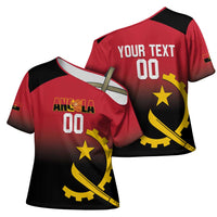 Angola Basketball Custom Cross Shoulder Shirt Go Champions Angolan - Wonder Print Shop
