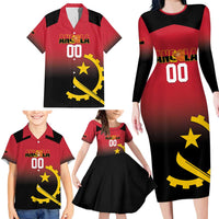 Angola Basketball Custom Family Matching Long Sleeve Bodycon Dress and Hawaiian Shirt Go Champions Angolan - Wonder Print Shop