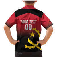 Angola Basketball Custom Family Matching Mermaid Dress and Hawaiian Shirt Go Champions Angolan - Wonder Print Shop