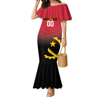 Angola Basketball Custom Family Matching Mermaid Dress and Hawaiian Shirt Go Champions Angolan - Wonder Print Shop