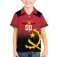 Angola Basketball Custom Family Matching Off The Shoulder Long Sleeve Dress and Hawaiian Shirt Go Champions Angolan - Wonder Print Shop